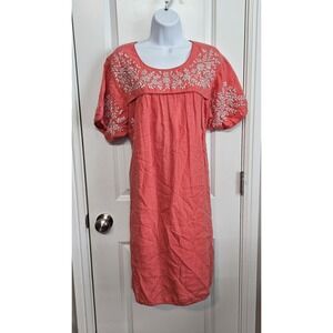 ROLLER‎ RABBIT Roberta Embroidered Lined 100% Linen Tunic Dress Size XL